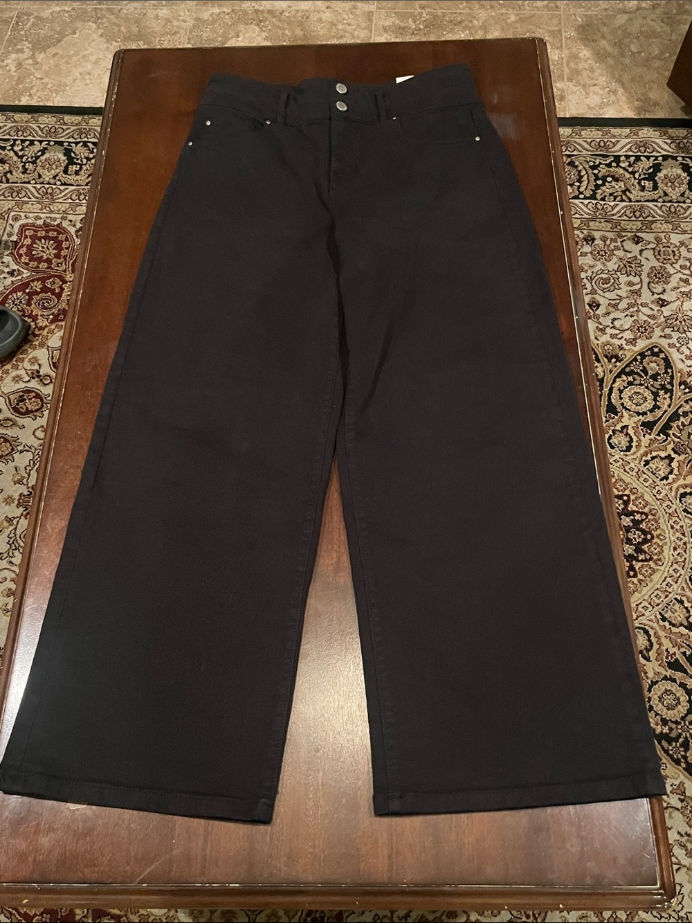 Ann Taylor Wide Leg Black Jeans